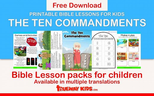 The Ten Commandments - Free Bible lesson for kids - Trueway Kids
