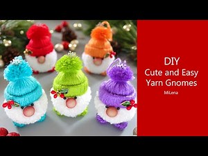 🎅 ГНОМИКИ ИЗ ПРЯЖИ 🎄 Funny Yarn Gnomes 🎅