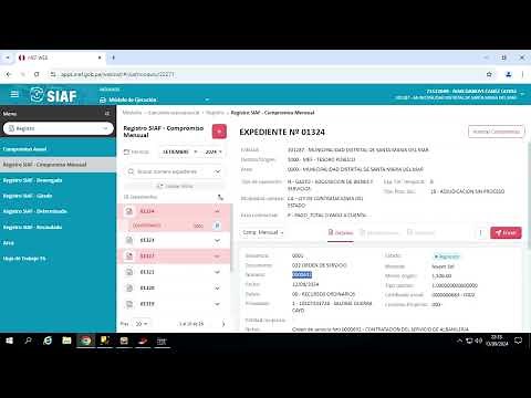 Registro del Compromiso Mensual con interfaces SIGA al SIAF Plataforma Web MEF LANDING