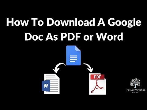 How To Download A Google Doc As A PDF or Word File