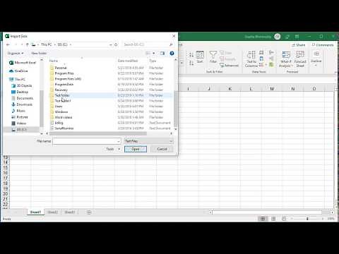 How to Import a Text file into Excel - Office 365