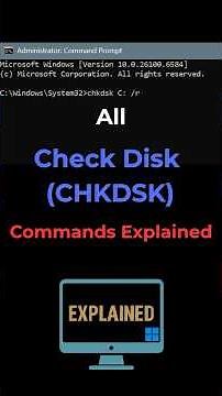 Check Disk (CHKDSK) Commands Explained #windows