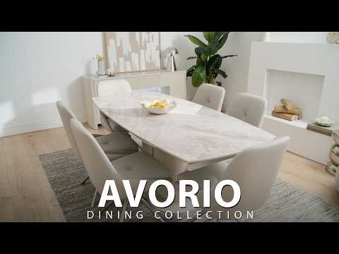 Avorio Ceramic Oval Extending Dining Table
