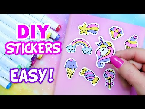 How to Make Stickers/ DIY paper Stickers / Handmade Stickers / Homemade Stickers
