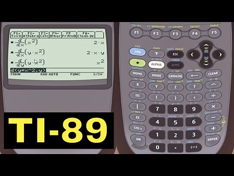 TI-89 Calculator - 02 - Taking Partial Derivatives using the TI-89 Calculator