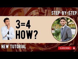 3=4 proof | How to proof 3=4 | Is it possible to proof 3=4? | Ali Zubair