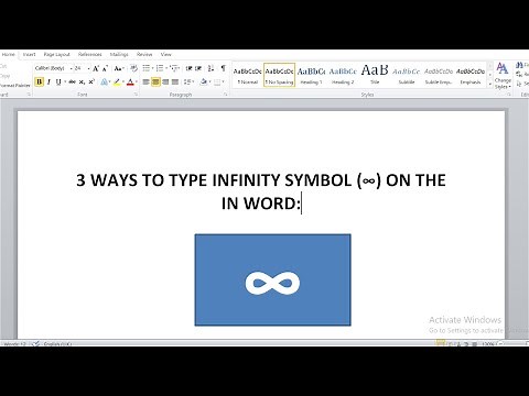 How to type infinity symbol in word/keyboard (∞) - Alt code for infinity sign