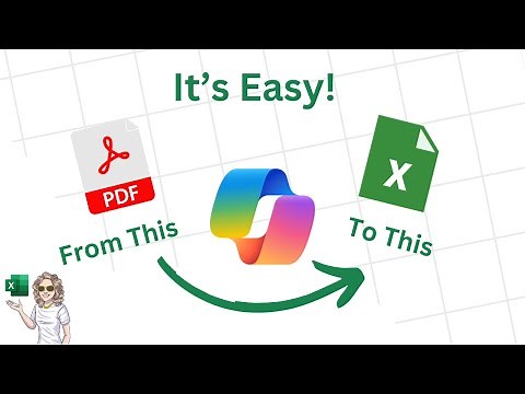Transform PDF Files Into Excel Sheets With Copilot