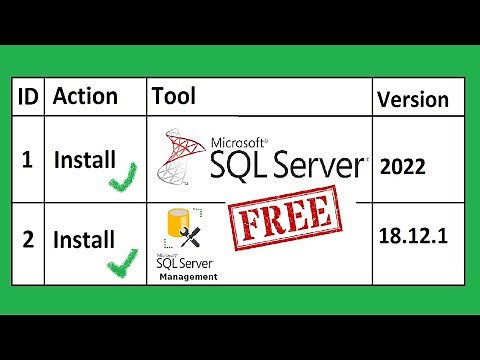 Install SQL Server 2022 Developer Edition and SQL Server Management Studio (free)