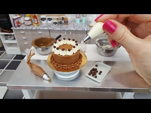 Mini, REAL chocolate cake 🍰🎂 / mini real food/ mini cooking/ tiny cooking /tiny cake / ASMR