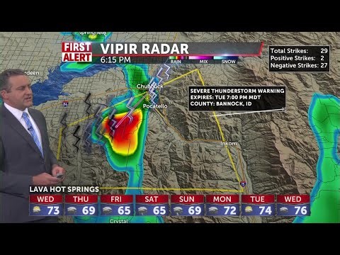 Wednesday, more chances at thunderstorms with warmer daytime temperatures