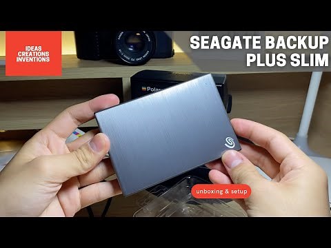 SEAGATE Backup Plus Slim Unboxing & Setup