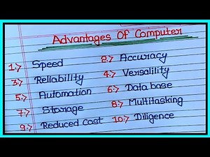 Advantages of computer|computer advantages in english|Data Education|