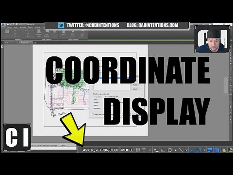 AutoCAD; How to Display Coordinates and other Settings