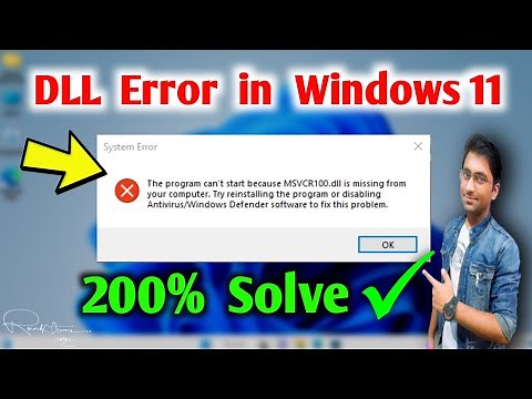 How to Fix DLL Error Files Missing In Windows 11/10 | 100% Solved