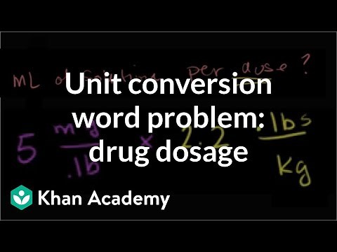 Unit conversion word problem: drug dosage | Introduction to algebra | Algebra I | Khan Academy