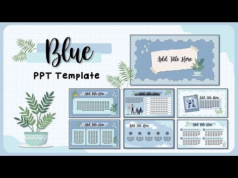 Aesthetic Blue PPT Template #18 | Animated Slide Easy Simple [FREE TEMPLATE]