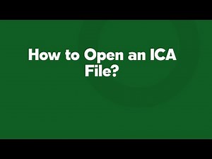 How to Open an ICA File?