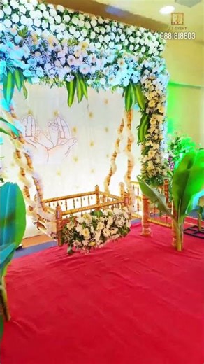 Orginal flower Decoration in Naming Ceremony Decoration #namingceremonydecor