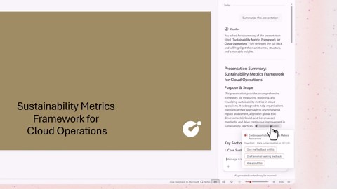 Summarize your presentation with Copilot in PowerPoint