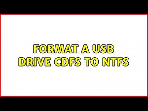 Format a USB Drive CDFS to NTFS (2 Solutions!!)