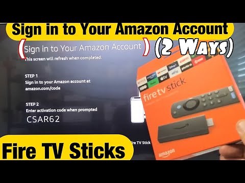 Fire TV Sticks: How to "Sign in to Your Amazon Account" (2 Ways)