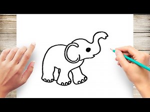 How to Draw a Baby Elephant for Kids Step by Step