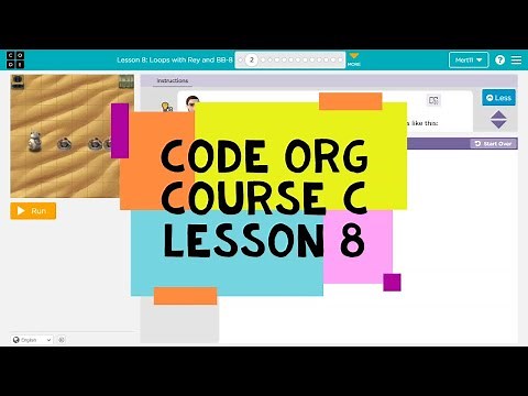 Code.org Course C Lesson 8 Loops with Rey and BB-8 - Express Course Lesson 12 Answers