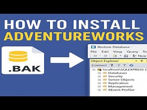 How to install Adventure Works Sample Database bak file in Microsoft SQL Server #sqlserver #data