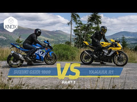 Yamaha R1 vs Suzuki GSXR 1000 - Knox Superbike Shootout 🔥 P.1 The road