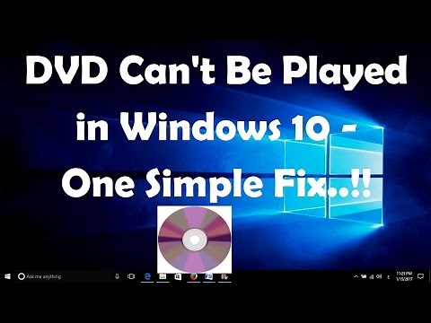 DVD Can't Be Played in Windows 10 - One Simple Fix..!!