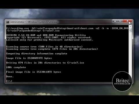 How To Create a Bootable ISO and DVD from downloaded Windows 7 files by Britec