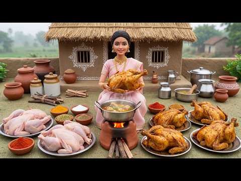 Miniature Doll Cooks Chicken Shorba | Relaxing Indian Tiny Kitchen ASMR