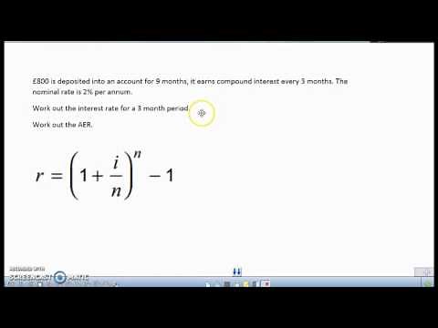 APR & AER, AQA Core Maths Level 3 (Mathmatical Studies)