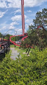 Check out the off-ride view of Vortex, a standing roller coaster at Carowinds! | Carowinds Fans Only