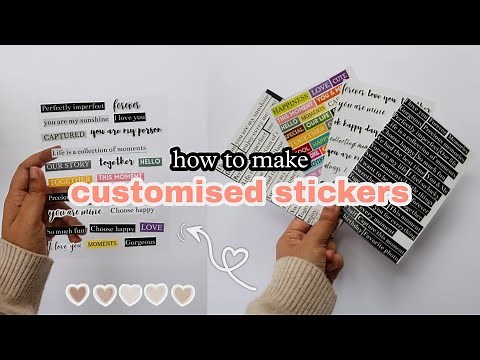 text stickers editing and setting tutorial | how to make customised stickers for scrapbooking