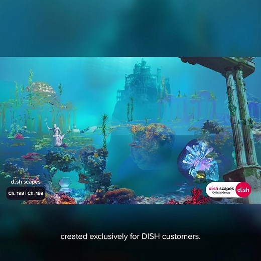 While awaiting the new August scapes .. take a deeper look at how the July Shark Reef DISH scape was built! From the sketch phase to animation, each scape is a handcrafted world created exclusively for DISH customers. #DISHOfficial | DISH