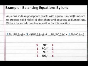 CHEMISTRY 101: Balancing Chemical Equations By Ions