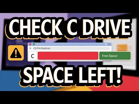 💾 How to Check C Drive Space in Windows 11 & 10 (Easy Method!)