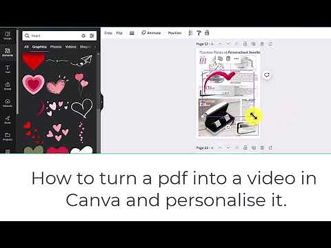 How to turn a pdf into a video using canva - then personalise it