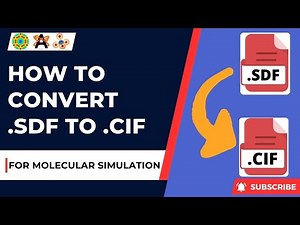 How to convert .sdf file to .cif file format | file conversion | VESTA | Avogadro Software | #vasp