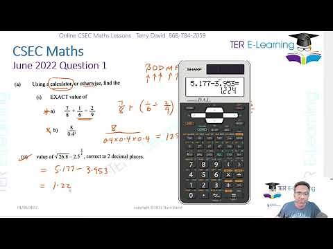 CSEC Maths - May 2022 Solutions (Terry David)