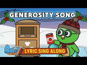 GENEROSITY SONG - Lyric Video | Olley Dinosaur | Learn Sing Explore | Educational Kids Songs