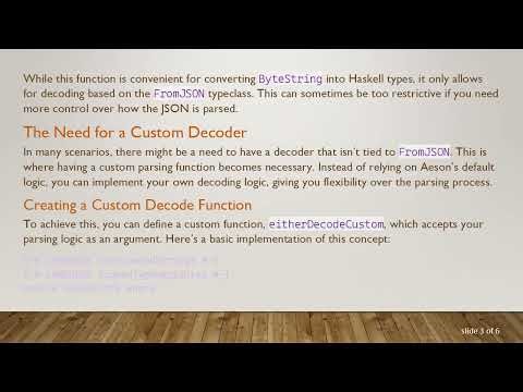 Decoding JSON in Haskell: Using a Custom parseJSON Function