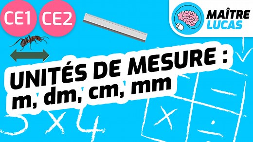Unités de mesure : mm, cm, dm et m