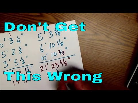 How to Add Feet and Inches with Fractions