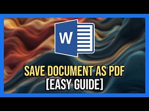 How to Save a Word document As PDF - Full Guide