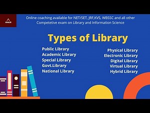 Types of Library | Public Academic Special National Electronic Digital Virtual Hybrid Library