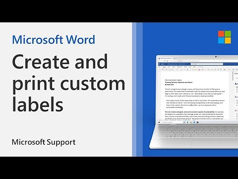 Create and print custom labels in Word | Microsoft