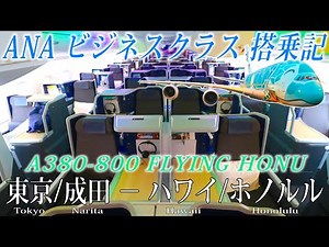 All Nippon Airways Flighat Review( A380-800・Business Class ) Tokyo Narita to Honolulu